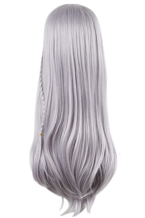 Danganronpa Kirigiri Kyoko Long Silver Blue Purple Cosplay Wig - 65cm Synthetic High Temp Fiber