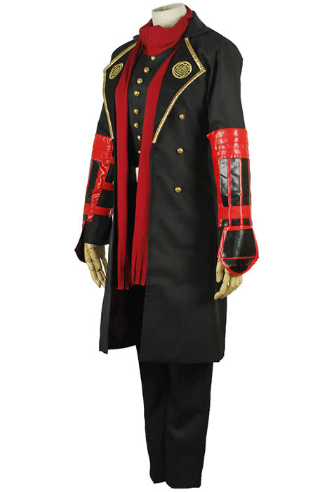 Touken Ranbu Kashuu Kiyomitsu Black Red Top Pants Cosplay Costume - Game Uniform Set