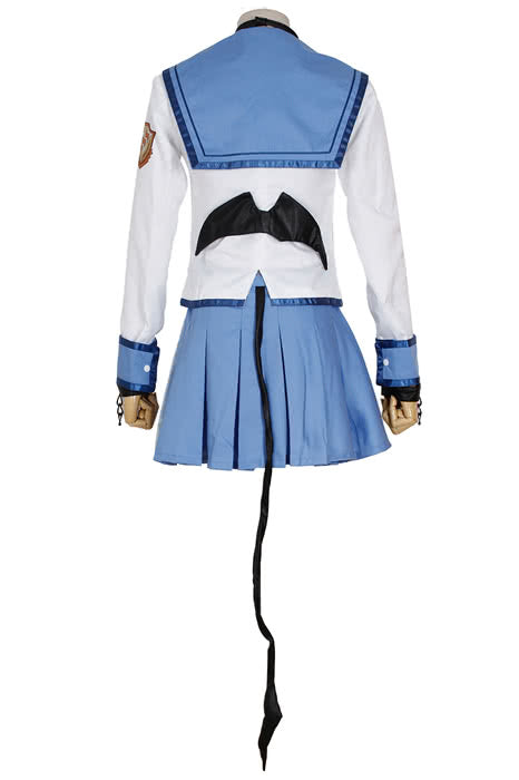 Angel Beats Yui Cosplay Costume - Blue Uniform Full Set
