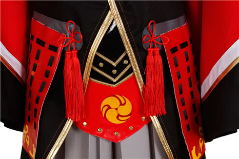 Touken Ranbu Izuminokami Kanesada Red Blue Kimono Costume - Online Game Cosplay Set