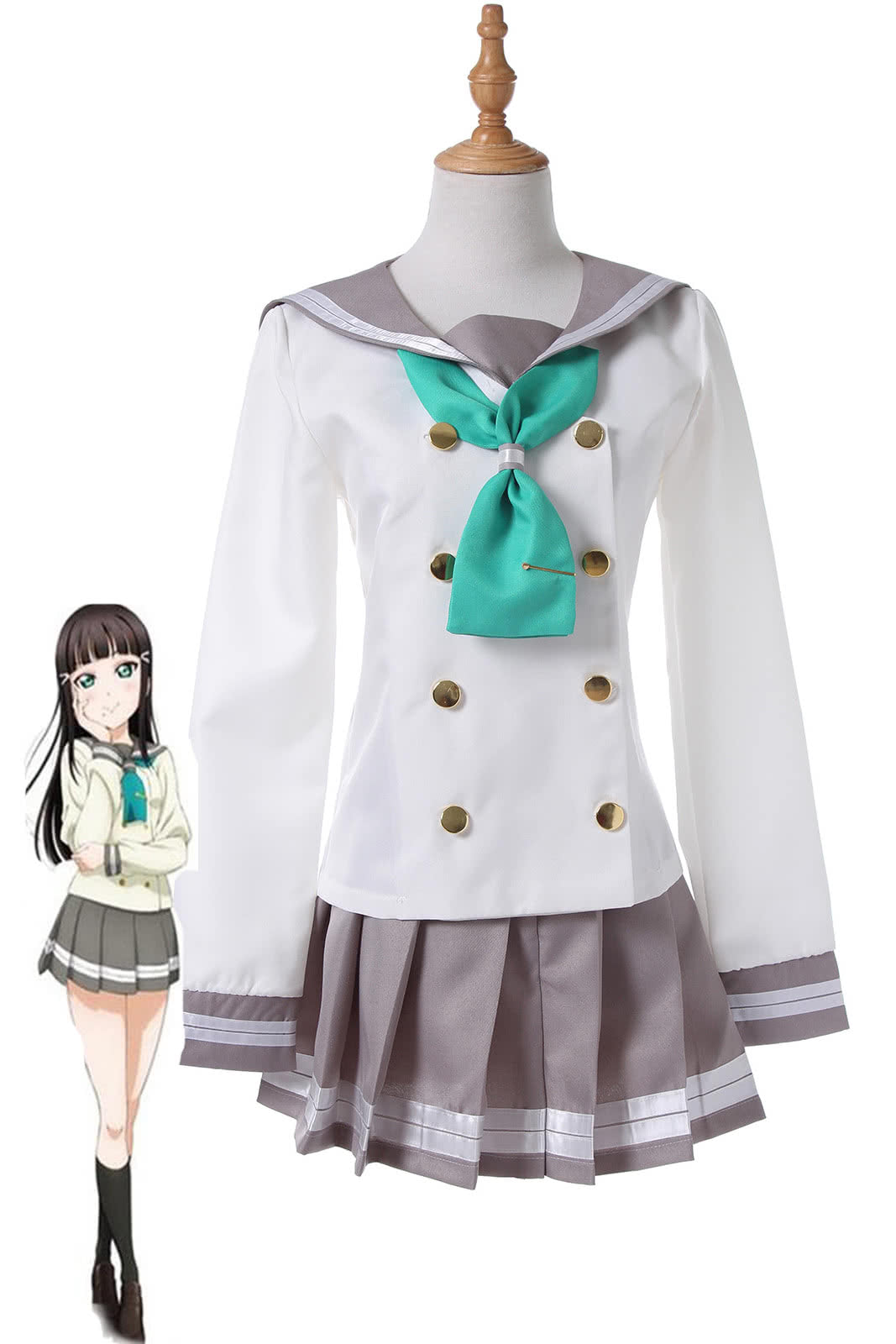 High Quality Anime Costumes Kurosawa Dia School Uniform Costume - Love Live Sunshine Aqours
