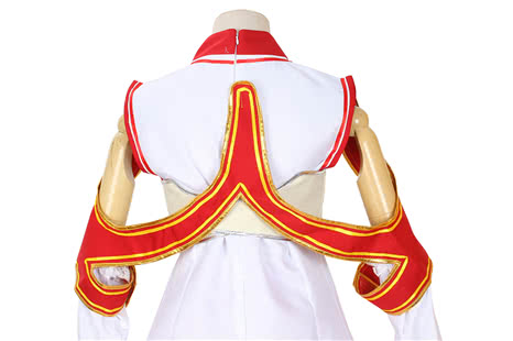 Sword Art Online Asuna Yuuki White Chiffon Cosplay Costume - Skirt Top Oversleeve Set