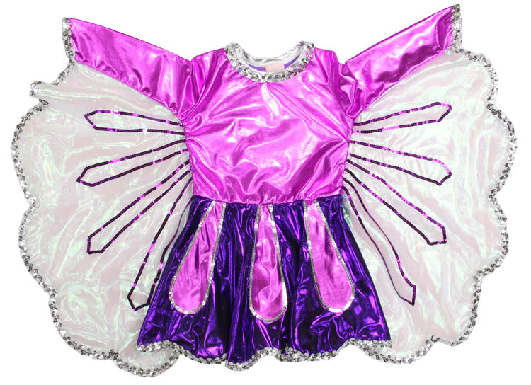 Purple Butterfly Princess Children's Halloween Costume Dress - Kids Party Fancy Outfit