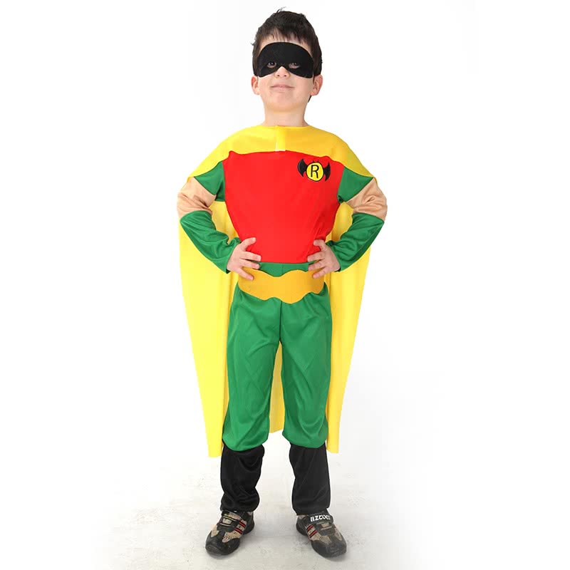 OROCOSPLAY Kids Superman Halloween Costume Set with Eye Mask