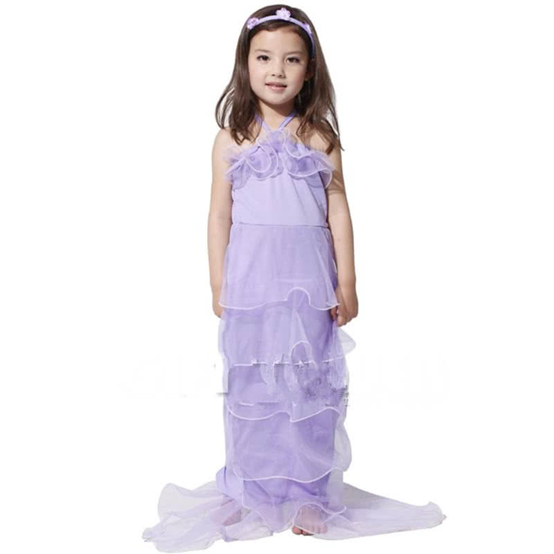 Purple Children’s Halloween Party Costume Mermaid Princess Dress