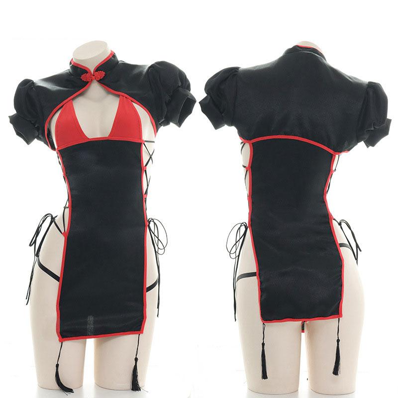OROCOSPLAY Cheongsam Underwear Set - Sexy Satin Cosplay Dress
