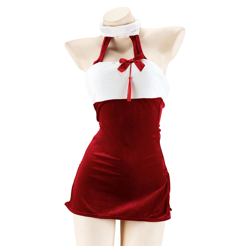 OROCOSPLAY Long Bow Sexy Christmas Dress - Cosplay Costume