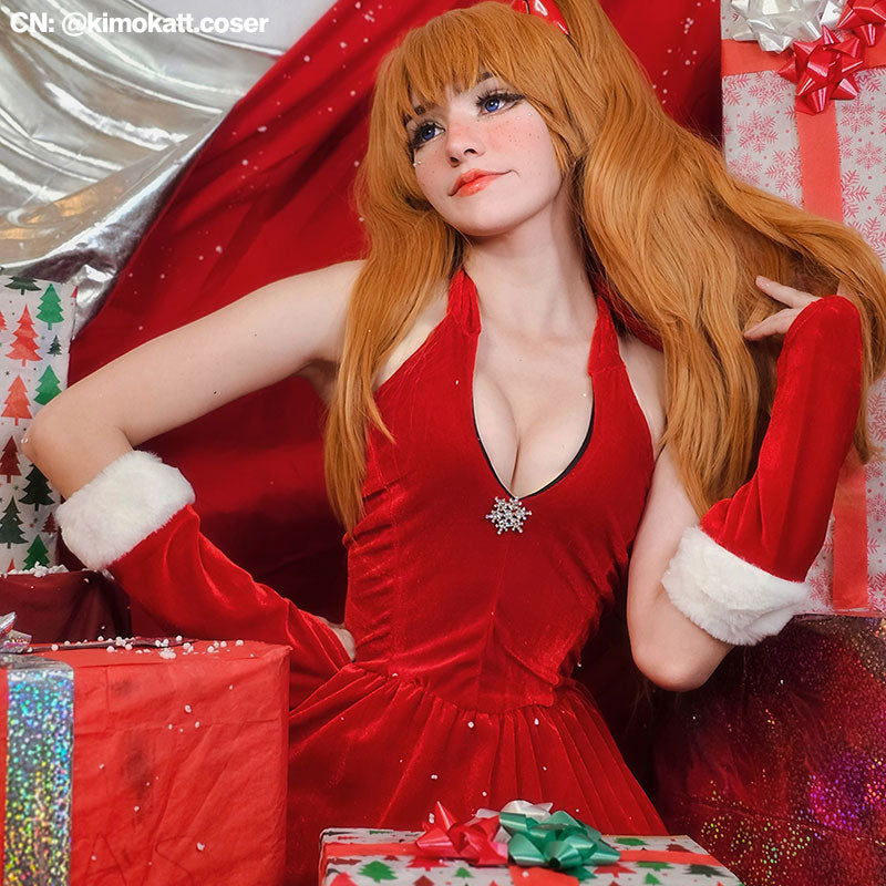 OROCOSPLAY Christmas Velvet Santa Dress - Holiday Cosplay