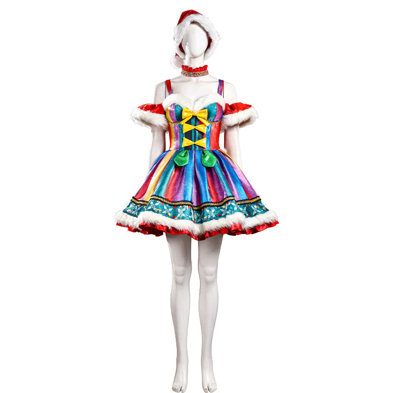 OROCOSPLAY Christmas Rainbow Dress Cosplay Costume - Holiday Cosplay