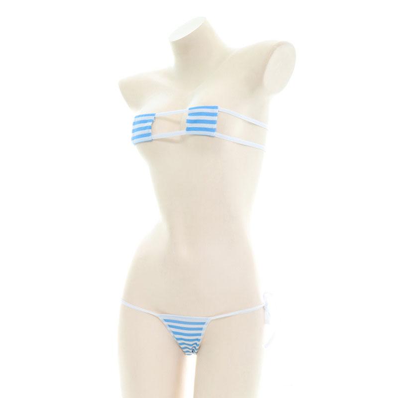 OROCOSPLAY Cute Stripe Sexy Bikini Set - Cosplay Costume