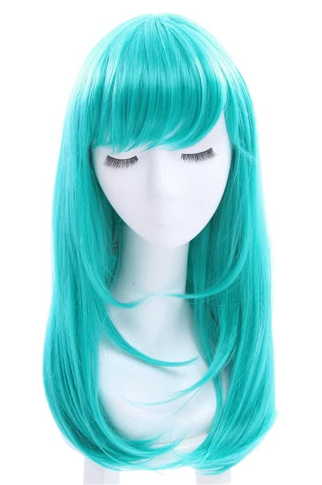 Women's 65cm Teal Green Straight Synthetic Wig - Anime Cosplay Wig CW143I
