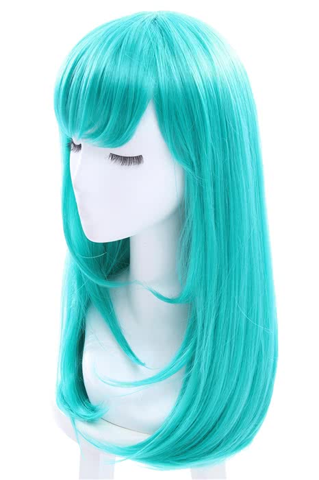 Women's 65cm Teal Green Straight Synthetic Wig - Anime Cosplay Wig CW143I