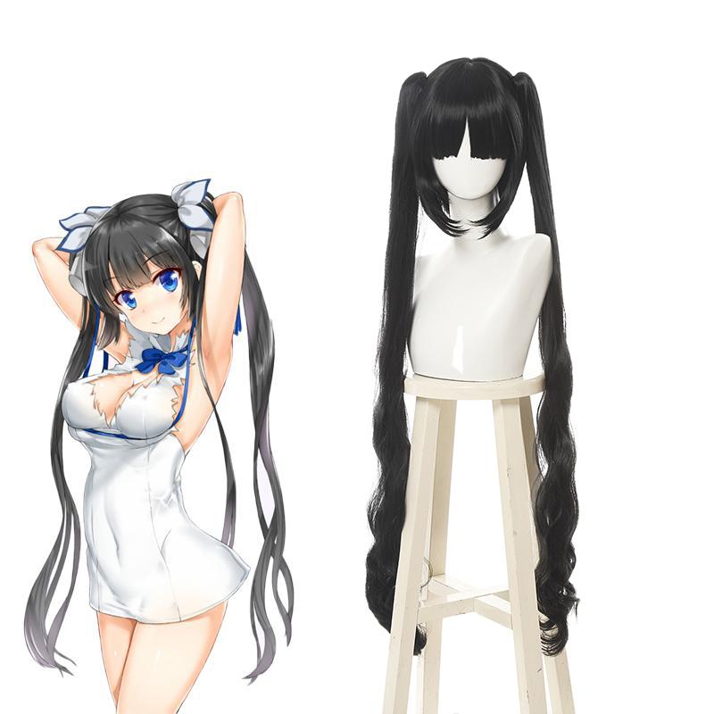 OROCOSPLAY Hestia Black Long Straight Wig - Danmachi
