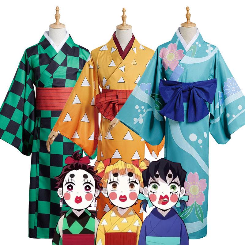 OROCOSPLAY Demon Slayer Kamado Kimono Set - Inosuke, Zenitsu, Tanjirou