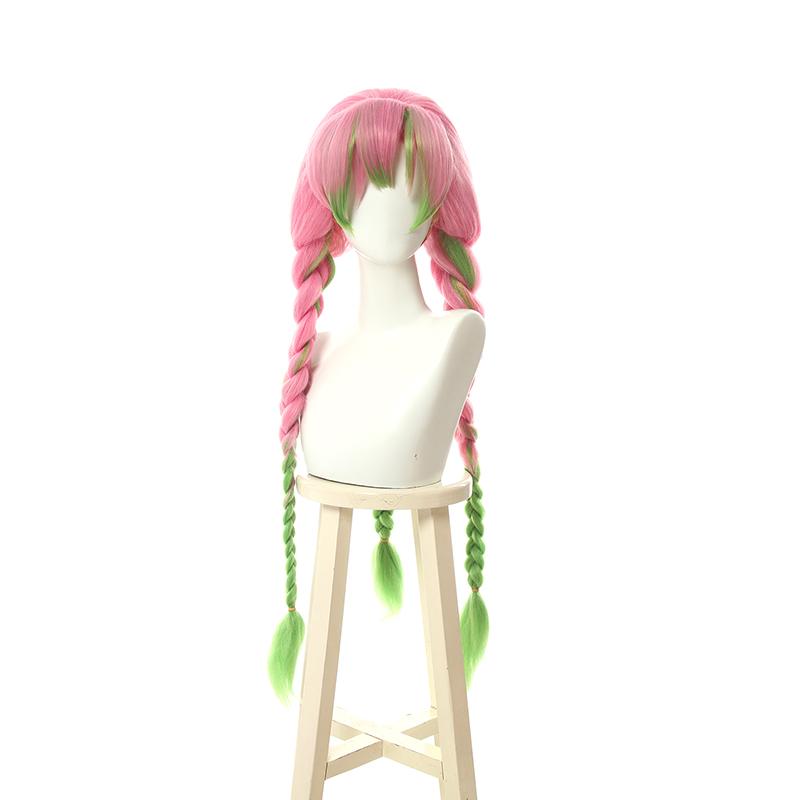 OROCOSPLAY Kanroji Mitsuri Pink Green Long Weave Wig - Demon Slayer