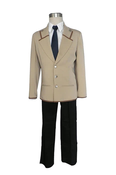 Angel Beats Yuzuru Otonashi Cosplay Costume - Khaki Uniform Full Set