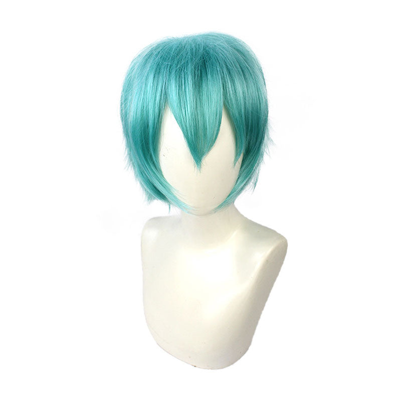 Hatsune Mikuo Green Straight Curly Wig - Vocaloid Male Cosplay Wig 30cm