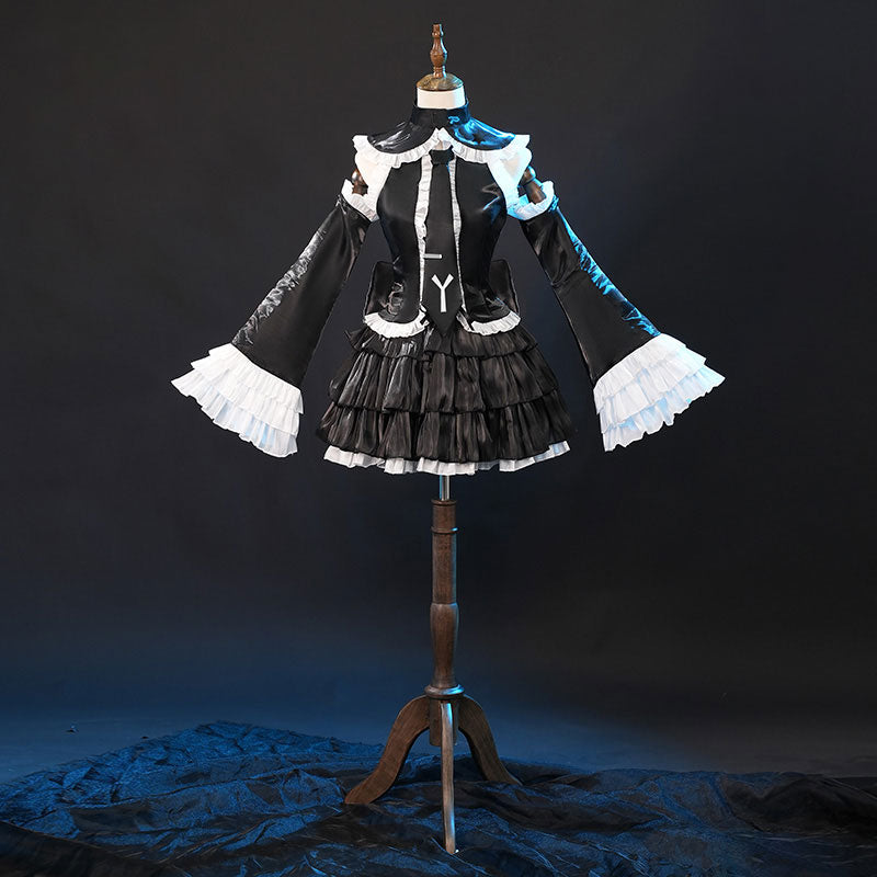 Project DIVA Infinity Virtual Idol Satin Cosplay Set - Top Skirt Sleeves Neckpiece Socks Leg Covers Sizes XS-XL (Runs Small)