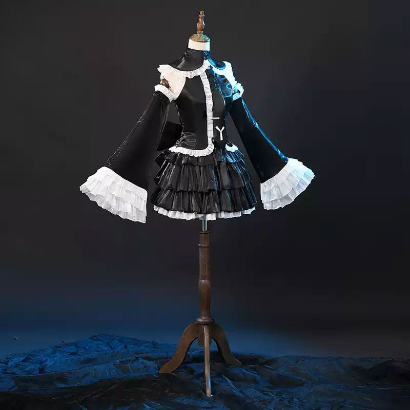 Project DIVA Infinity Virtual Idol Satin Cosplay Set - Top Skirt Sleeves Neckpiece Socks Leg Covers Sizes XS-XL (Runs Small)