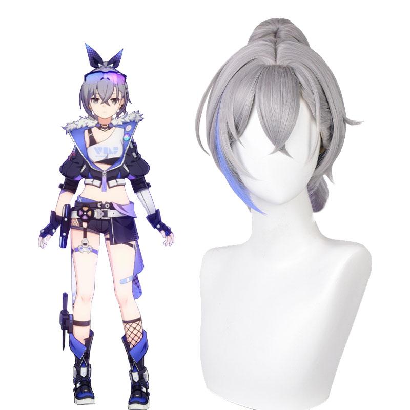 Cosplay Store Silver Wolf Grey Blue Wig - Honkai: Star Rail