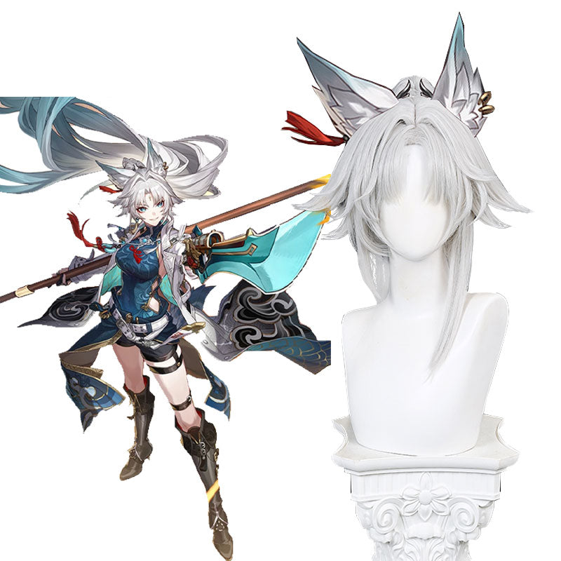 Cosplay Store Feixiao Grey Green Wig - Honkai: Star Rail