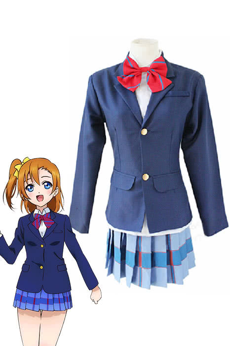 High Quality Anime Costumes Honoka Kousaka Three Color Bow Costume - Love Live