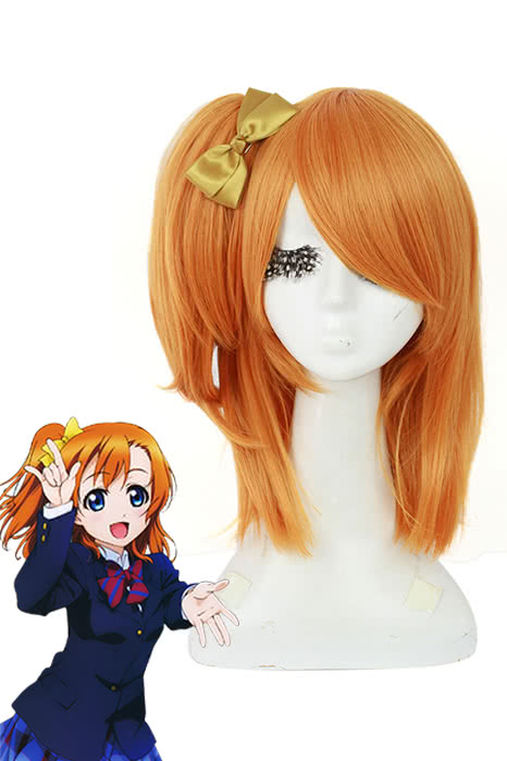 High Quality Cosplay Wigs Kousaka Honoka Medium Long Orange Wig - Love Live