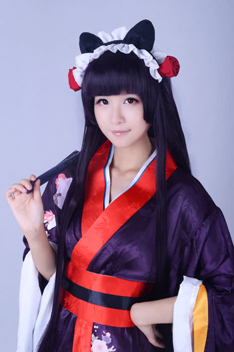 Cosplay Store Shirakiin Ririchiyo Black Long Wig - Inu X Boku SS