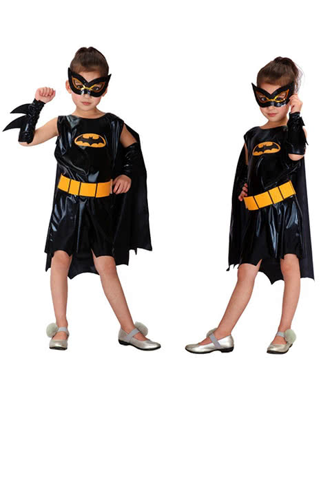 OROCOSPLAY Kids Batman Halloween Costume - Girls Superhero Cosplay Set