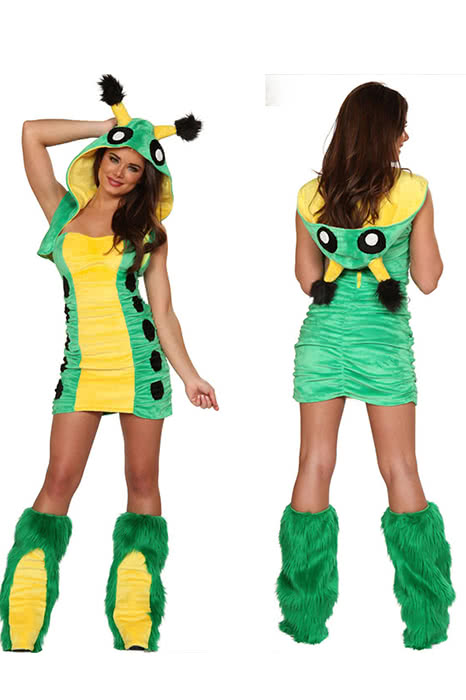 Women's Sexy Frog Green Animal Role Play Costume - Christmas Party Furry Suit