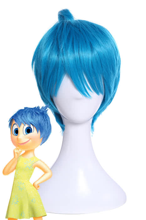 Cosplay Store Joy Light Blue Short Curly Wig - Inside Out