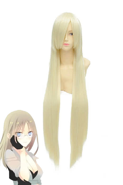 Inu x Boku SS Yukinokouji Nobara Pale Golden Straight Cosplay Wig - 100cm Synthetic High Temp Fiber