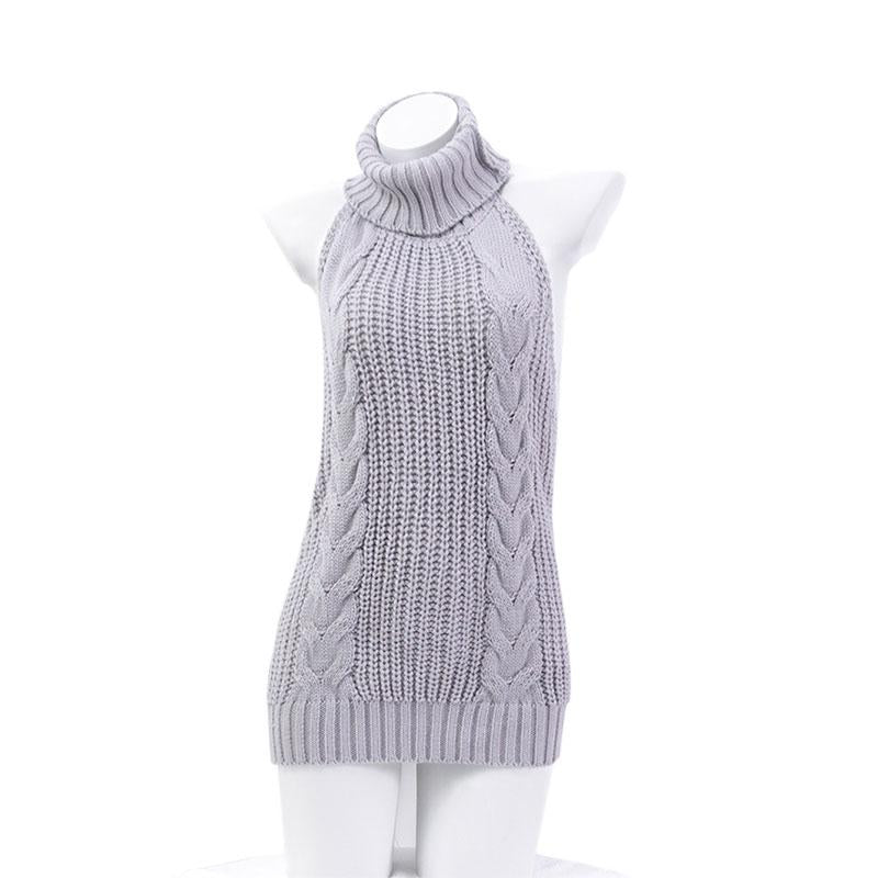 Cosplay Store Grey Backless Sweater - Japanese Sexy Costume