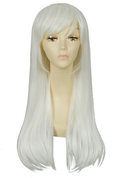 Kantai Collection Shimakaze Long White Straight Cosplay Wig - 60cm Heat Resistant Fiber