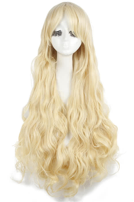 Amagi Brilliant Park Latifah Fullanza Long Yellow Cosplay Wig - 90cm Heat Resistant Fiber