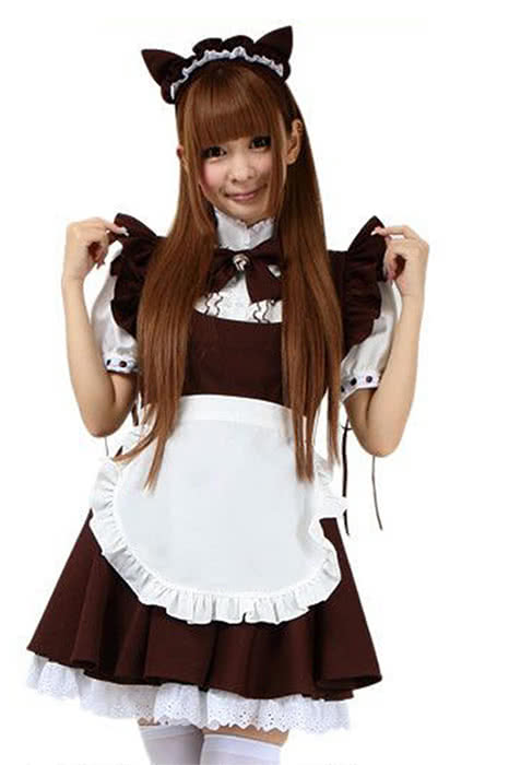 Cosplay Store Lolita Maid Outfit - Japanese Cafe Black/White Dress