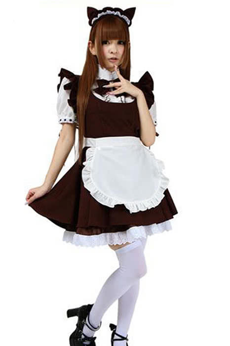 Cosplay Store Lolita Maid Outfit - Japanese Cafe Black/White Dress