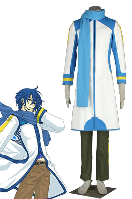 KAITO Blue Uniform Cosplay Set - Vocaloid Coat Pants Scarf Costume