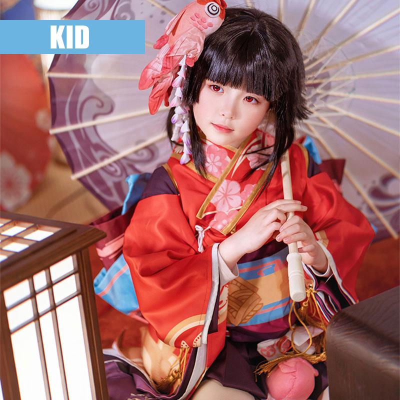 Rolecos Kagura Kimono Costume - Kid Onmyoji Halloween