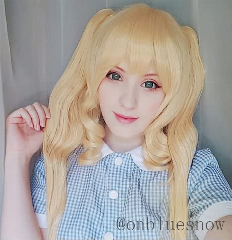 L-email wig Nui Wallpaper Long Curly Blonde Wig - KILL LA KILL