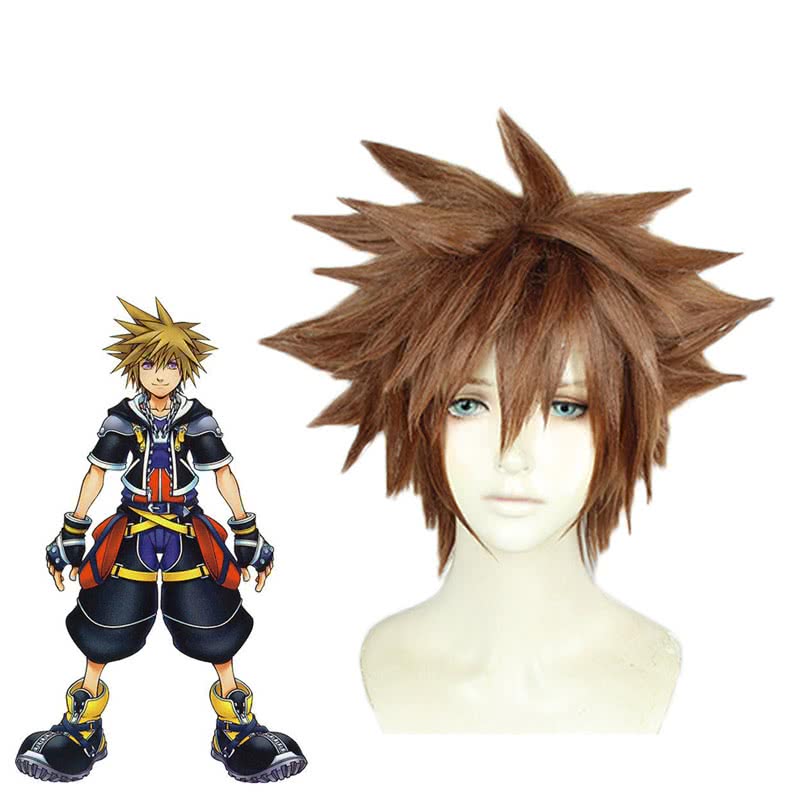 Rolecos Sora 3rd Ver Short Brown Cosplay Wig - Kingdom Hearts