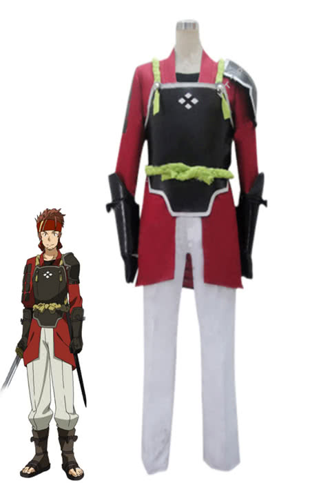 Sword Art Online Salamander Klein Full Set Cosplay Costume - Coat Pants Belt Gloves Armor