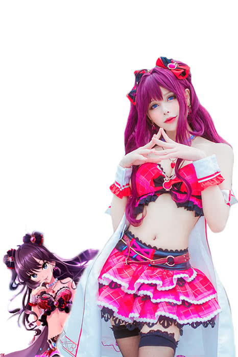 Ichinose Shiki Red Cosplay Costume Outfit - The Idolmaster Cinderella Girls Starlight Stage