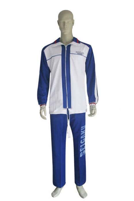 The Prince of Tennis School Uniform Cosplay Costume - Blue Tops Pants Set