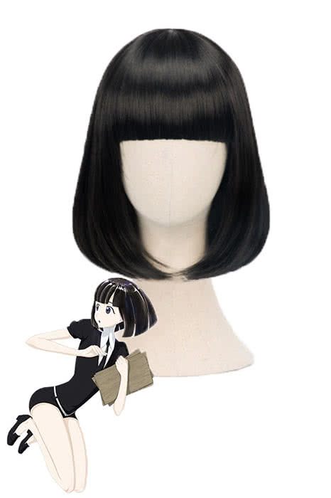 Official Collection Obsidian Middle Black Cosplay Wig - Land of the Lustrous
