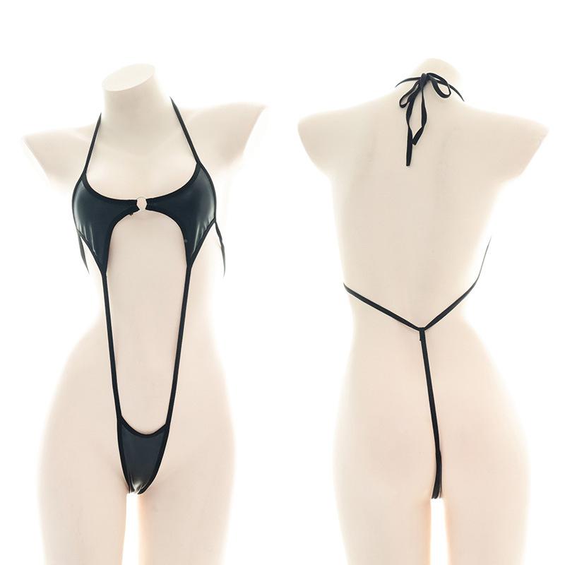 Official Collection Leather Bikini Cosplay Costume - Strappy Halterneck Underwear