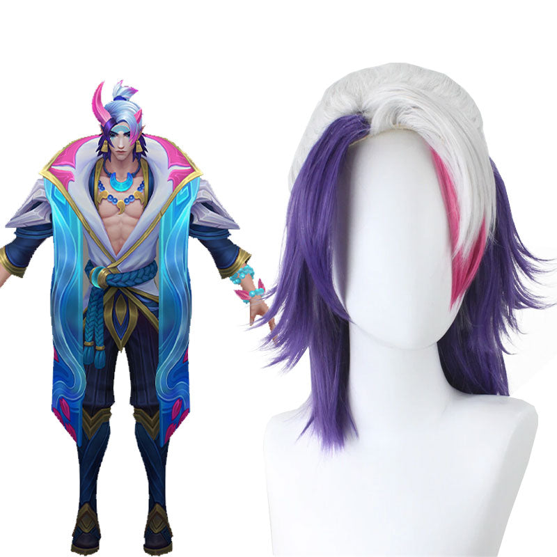 High Quality Cosplay Wigs Aphelios Spirit Blossom Silver Wig - LOL