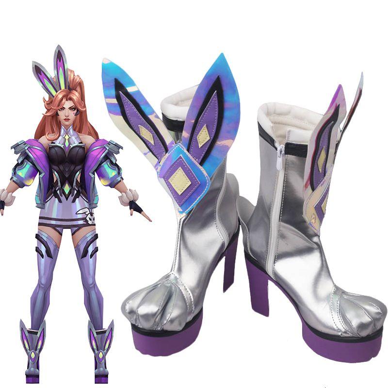 High Quality Cosplay Shoes Miss Fortune Battle Bunny Cosplay Shoes - LOL Anima Squad