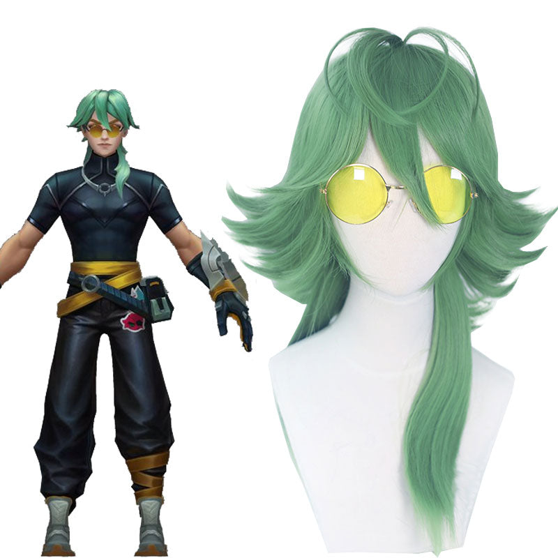 Official Collection Heartsteel Aphelios Green Cosplay Wig - League Of Legends