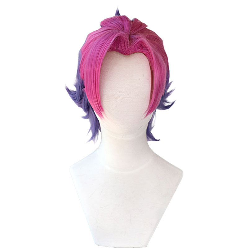 Official Collection Heartsteel Shieda Kayn Red Mixed Purple Cosplay Wig - League Of Legends